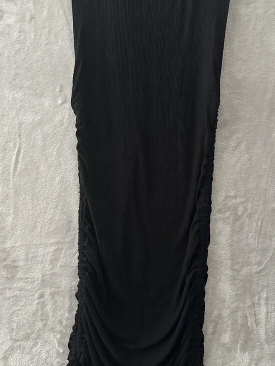 Dresses & Skirts - MYHEAT MH Dress Womens Size Medium‎ Black Sleeveless Asymmetrical Hem Ruched